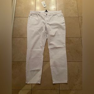 Eileen Fisher Women's White Ankle Jeans Size 14 NWT